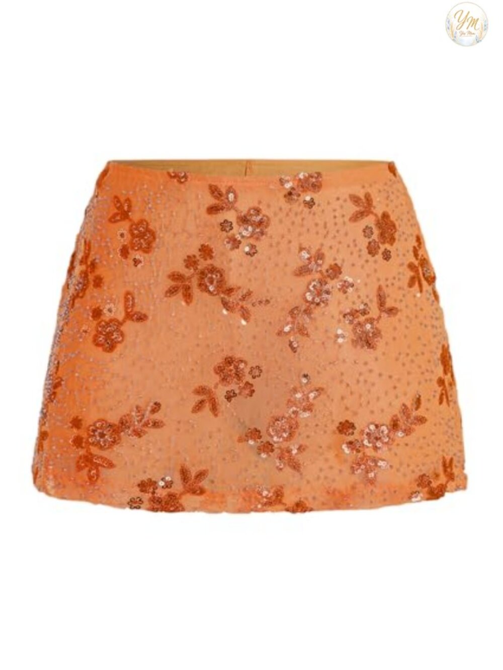 Womens Sparkly Low Rise Mini Skort with Built-in Shorts
